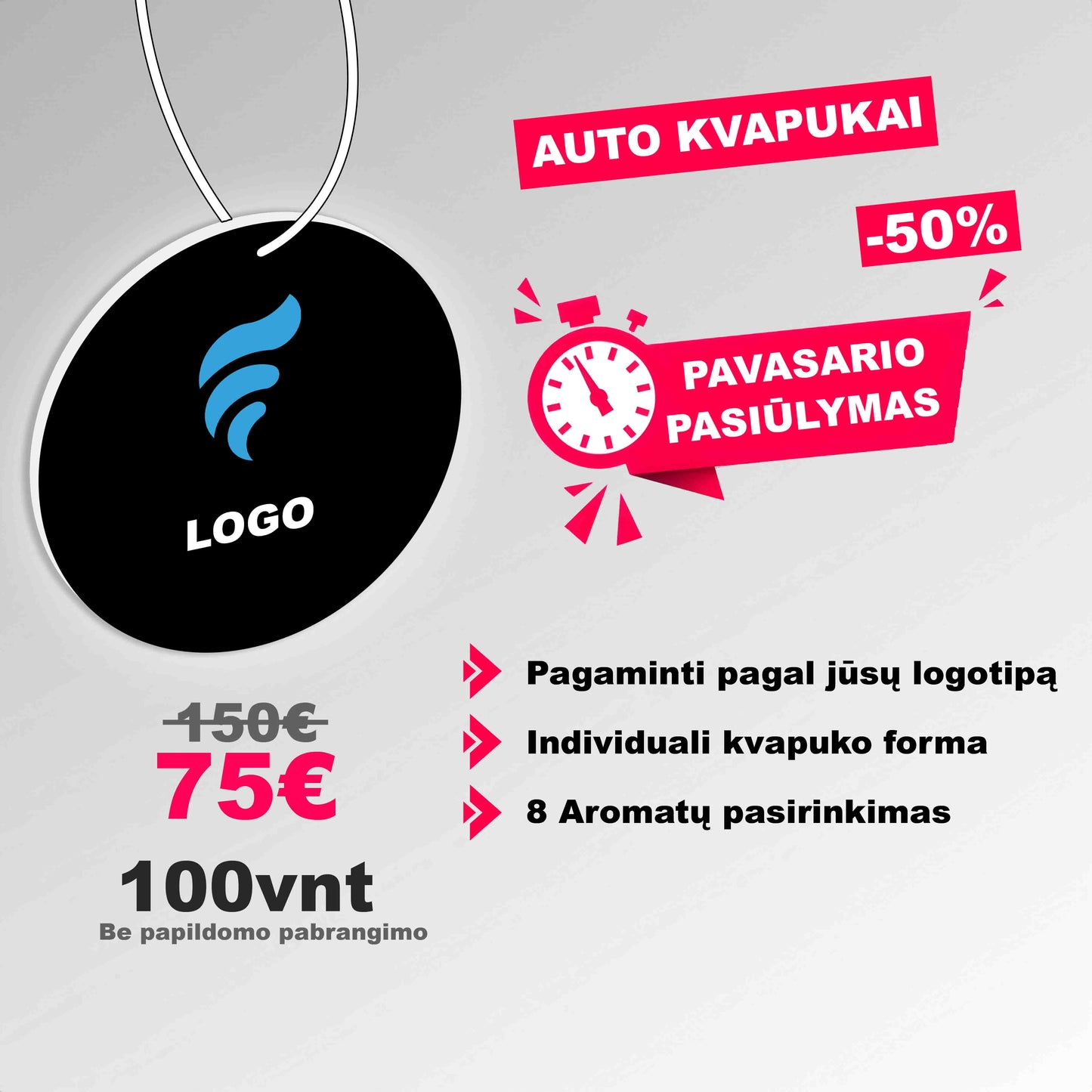Custom Car Air Fresheners With Logo
