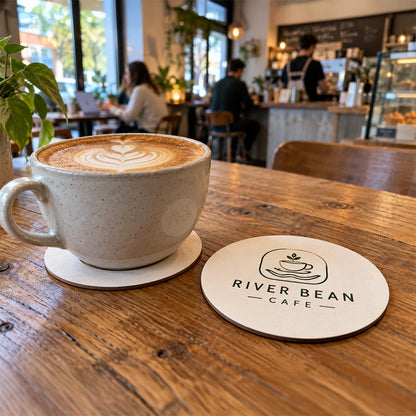 Personalizuoti gėrimų padėkliukai su logotipu – Coasteriai